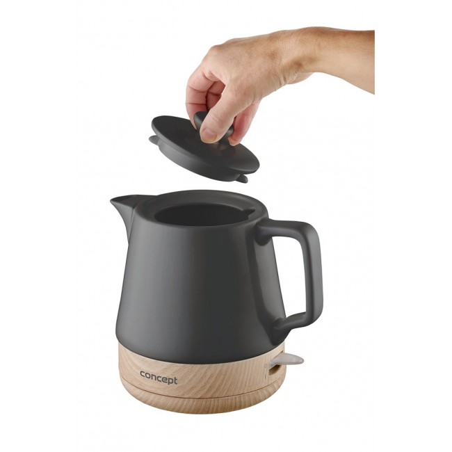 Concept RK0062 electric kettle 1 L 1200 W Anthracite, Wood