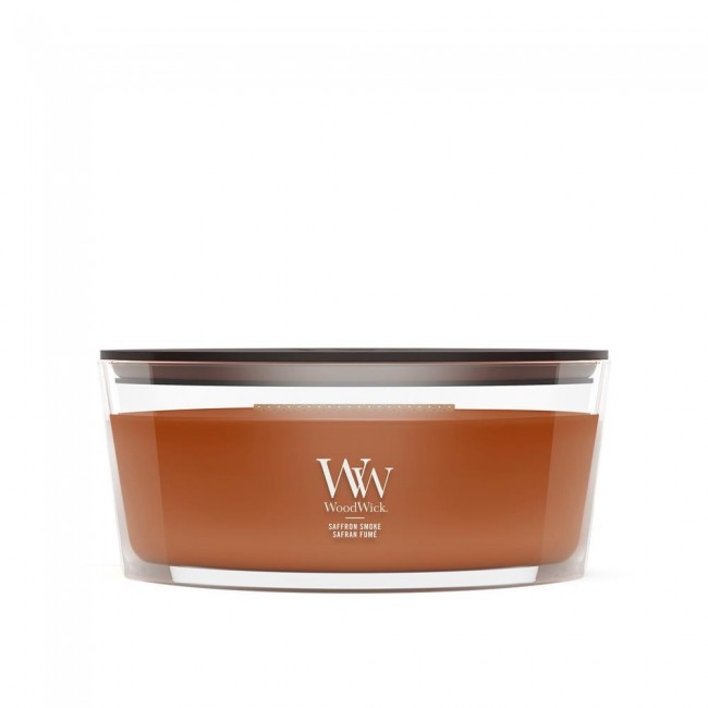 WoodWick Saffron Smoke wax candle Ellipse Brown 1 pc(s)