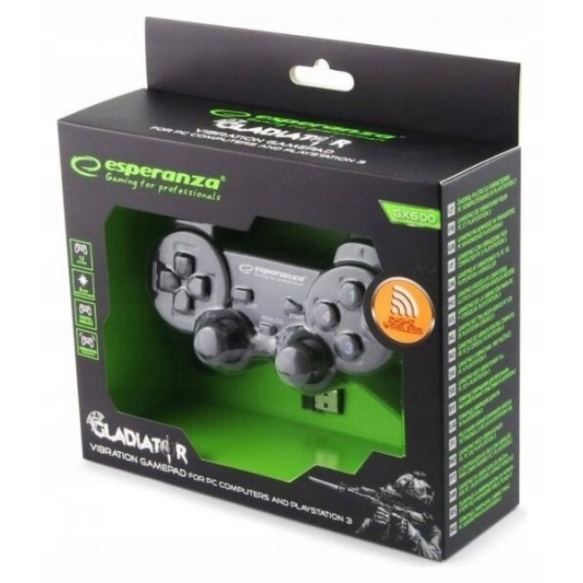Esperanza EGG108K Gaming Controller Black USB 2.0 Gamepad Analogue / Digital PC, Playstation 3 Esperanza EGG108K Gaming Controller Black USB 2.0 Gamepad Analogue / Digital PC, Playstation 3