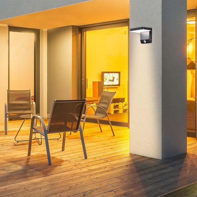 Projector V-TAC 17W Fa ade Luminaire Motion Sensor Black IP65 VT-11020-150-B 4000K 2580lm Projector V-TAC 17W Fa ade Luminaire Motion Sensor Black IP65 VT-11020-150-B 4000K 2580lm