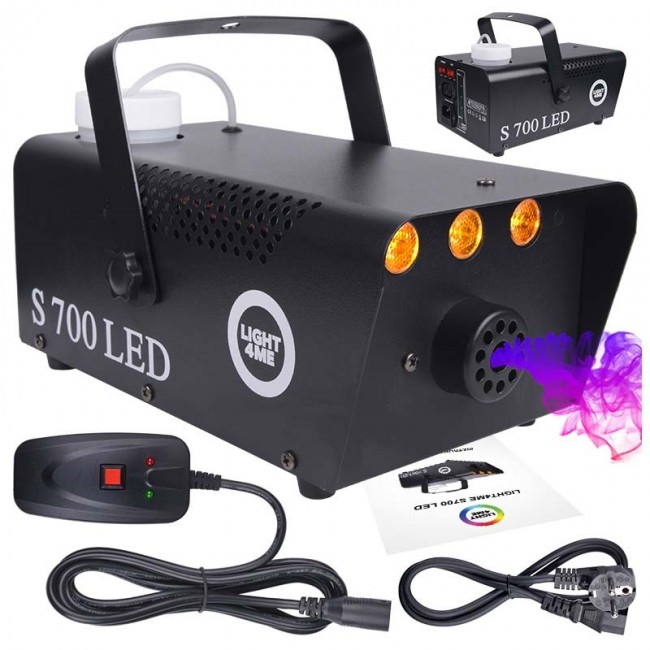 Light4Me S 700W LED smoke and fog machine with remote control effect Light4Me S 700W LED smoke and fog machine with remote control effect