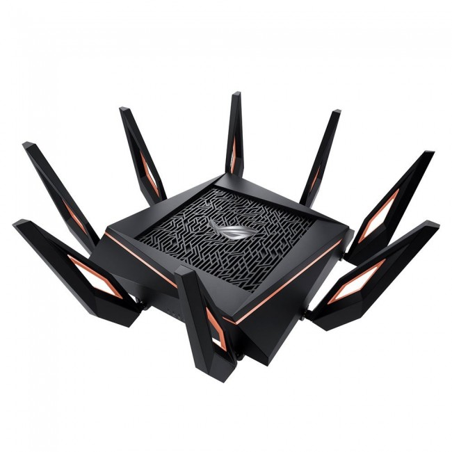 ASUS GT-AX11000 wireless router Gigabit Ethernet Tri-band (2.4 GHz / 5 GHz / 5 GHz) Black ASUS GT-AX11000 wireless router Gigabit Ethernet Tri-band (2.4 GHz / 5 GHz / 5 GHz) Black