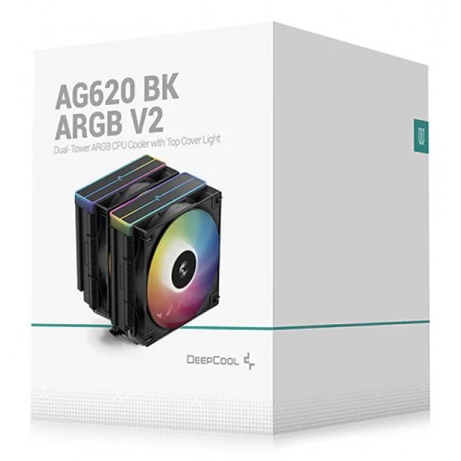 DeepCool AG620 BK ARGB V2 Chipset, Motherboard Air cooler 12 cm Black 1 pc(s)