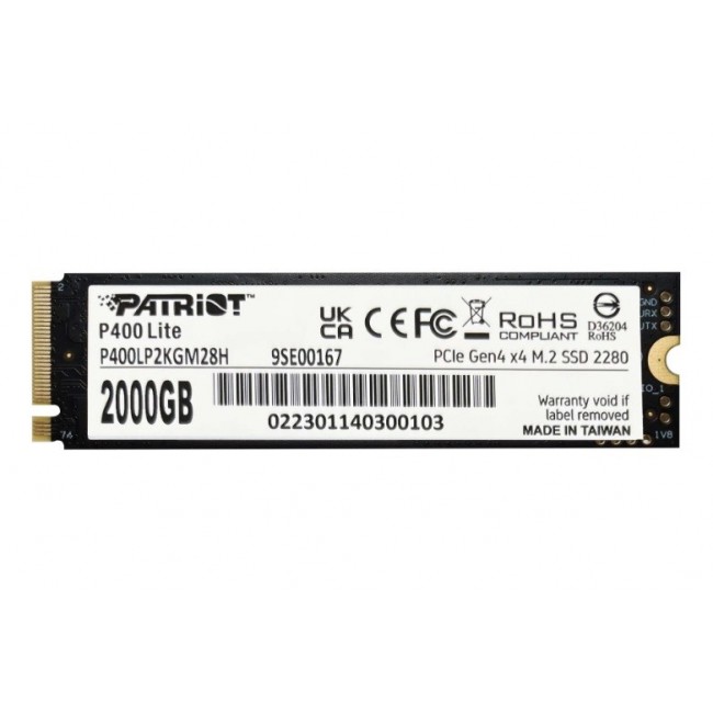 SSD Patriot Viper P400 Lite M.2 PCI-Ex4 NVMe 2000GB SSD Patriot Viper P400 Lite M.2 PCI-Ex4 NVMe 2000GB