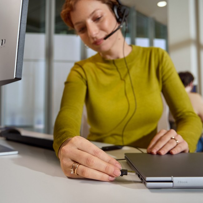 HP Poly Mission 415 Monaural USB Wired Headset Classic