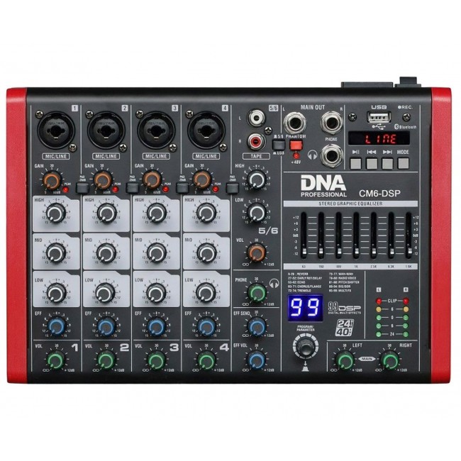 DNA CM6-DSP - USB audio mixer with MP3 player DNA CM6-DSP - USB audio mixer with MP3 player