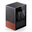 Jonsbo T6 PC Case, Mini-Tower, Mini-ITX, Tempered Glass, Wood, black