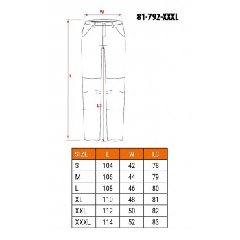 NEO tools 81-792-XXXL protective trousers Yellow