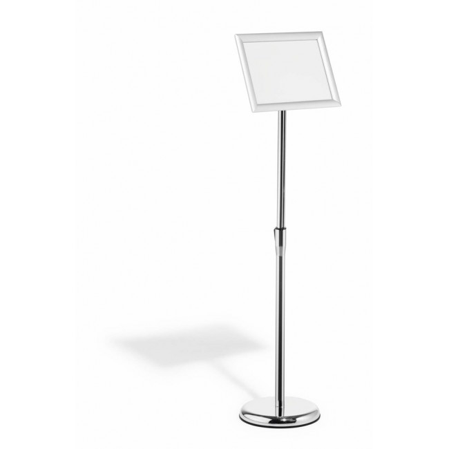 Durable 479823 sign holder/information stand A4 Aluminium, Plastic, Steel Silver