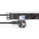 Digitus Aluminum socket strip, 7-way with circuit breaker