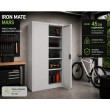 Iron Mate MARS Metal Garage Cabinet 185 x 90 x 45 Grey RAL7035 Iron Mate MARS Metal Garage Cabinet 185 x 90 x 45 Grey RAL7035