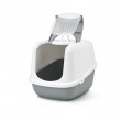 SAVIC Nestor Jumbo White-Grey covered cat litter box 66.5x48.5x46.5 cm 1 pc.