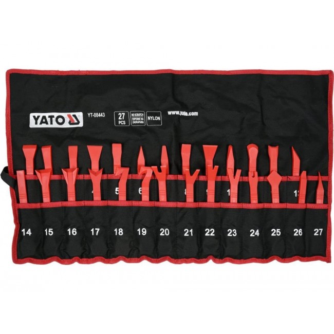 Yato YT-08443 car body repair tool Upholstery remover tool Red 27 pc(s) Yato YT-08443 car body repair tool Upholstery remover tool Red 27 pc(s)