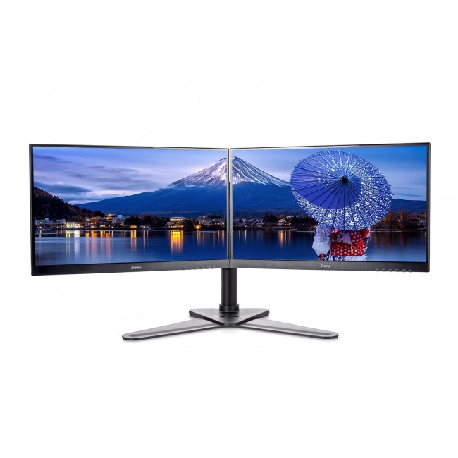 iiyama The DS1002D-B1 is a desk mount stand for two flat screens up to 30 