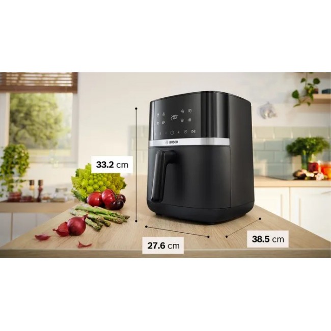 Bosch Serie 4 MAFS2462B fryer Single 6.1 L Stand-alone 2050 W Hot air fryer Black Bosch Serie 4 MAFS2462B fryer Single 6.1 L Stand-alone 2050 W Hot air fryer Black
