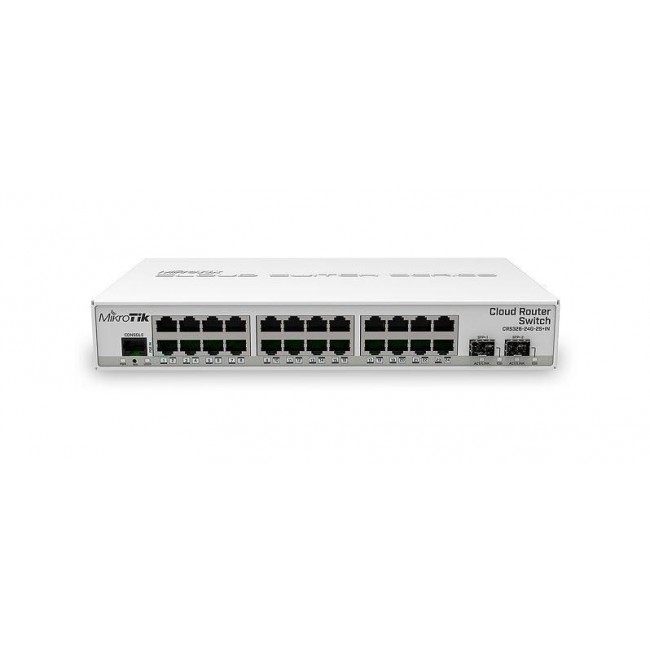 Mikrotik CRS326-24G-2S+IN network switch Managed Gigabit Ethernet (10/100/1000) Power over Ethernet (PoE) White Mikrotik CRS326-24G-2S+IN network switch Managed Gigabit Ethernet (10/100/1000) Power over Ethernet (PoE) White