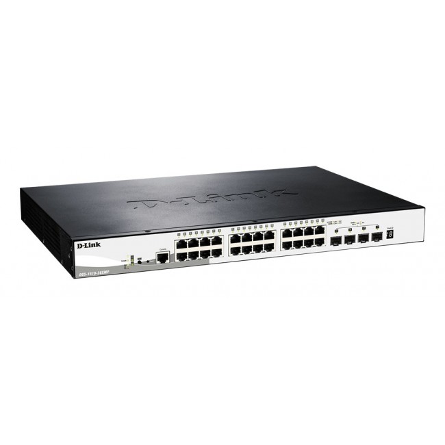 D-Link DGS-1510-28XMP/E network switch Managed L2/L3 Gigabit Ethernet (10/100/1000) Power over Ethernet (PoE) Black, Grey