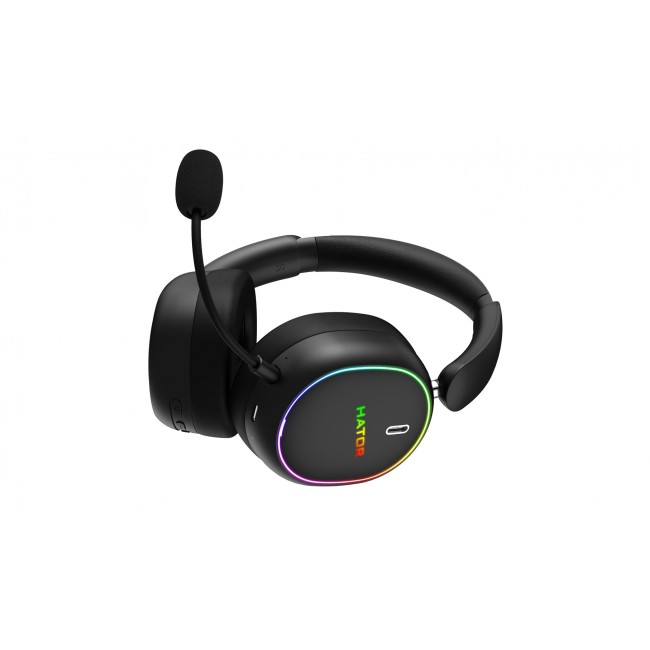 HATOR Phoenix 2 Wireless Headset Wired & Wireless Head-band Gaming USB Type-C / USB Type-A Bluetooth Black HATOR Phoenix 2 Wireless Headset Wired & Wireless Head-band Gaming USB Type-C / USB Type-A Bluetooth Black