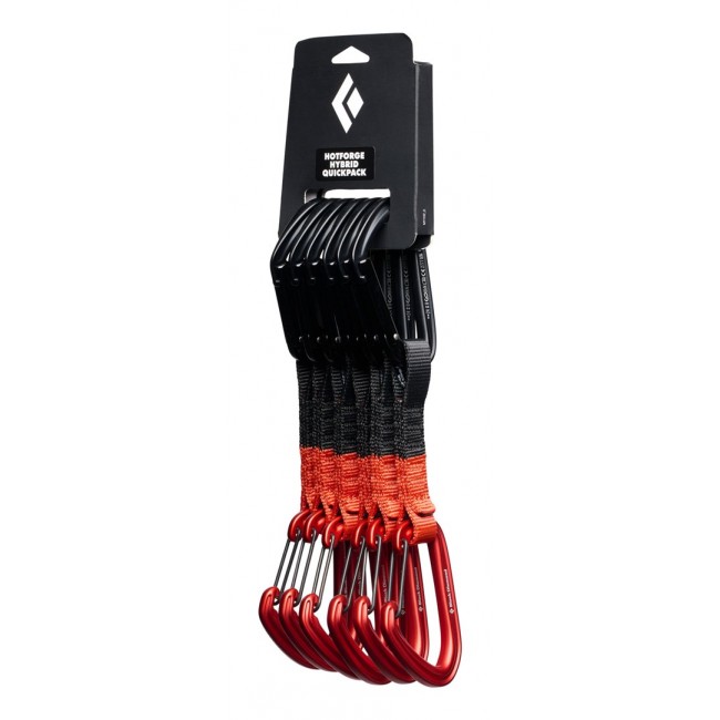 Black Diamond HotForge Hybrid Quickpack Locking carabiner D-shaped Aluminium Red 6 pc(s)