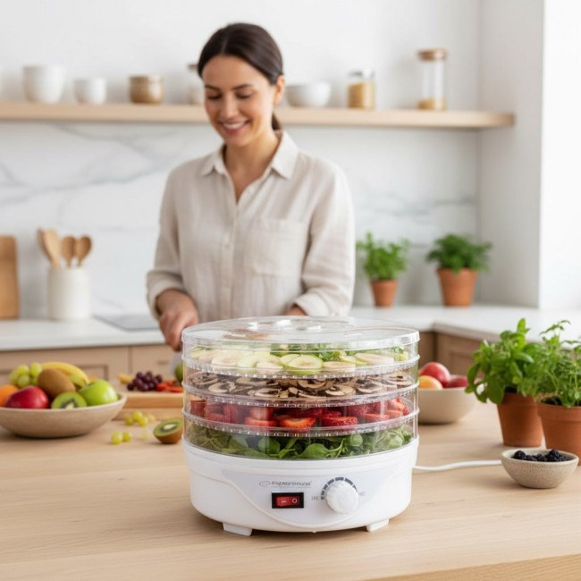 Esperanza EKD003 food dehydrator Transparent, White 250 W