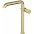 High basin faucet with rectangular spout