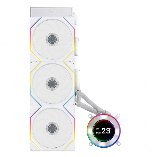 Lian Li GA II Hydroshift II LCD-C 360TL Processor All-in-one liquid cooler 12 cm White 1 pc(s)