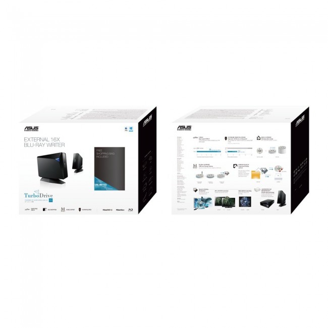 ASUS TurboDrive BW-16D1H-U PRO Blu-Ray/DVD burner ASUS TurboDrive BW-16D1H-U PRO Blu-Ray/DVD burner