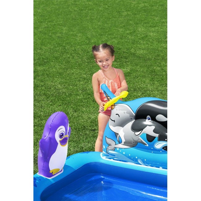 Bestway Polar Pals Kids Inflatable Water Play Center and Pool 1.34 m x 1.31 m x 73 cm Bestway Polar Pals Kids Inflatable Water Play Center and Pool 1.34 m x 1.31 m x 73 cm