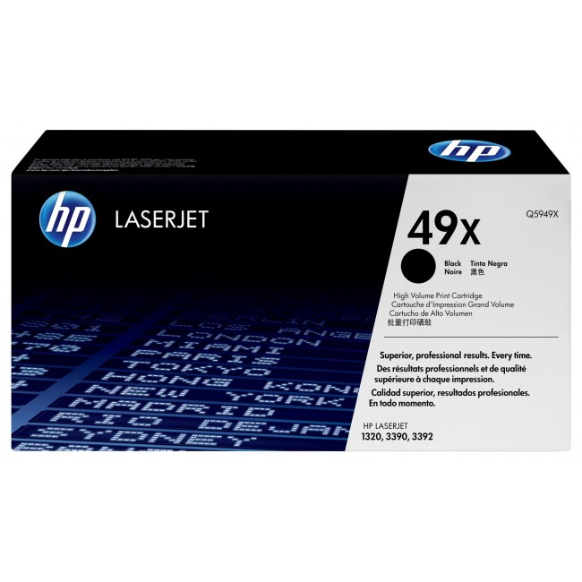 HP 49X High Yield Black Original LaserJet Toner Cartridge HP 49X High Yield Black Original LaserJet Toner Cartridge