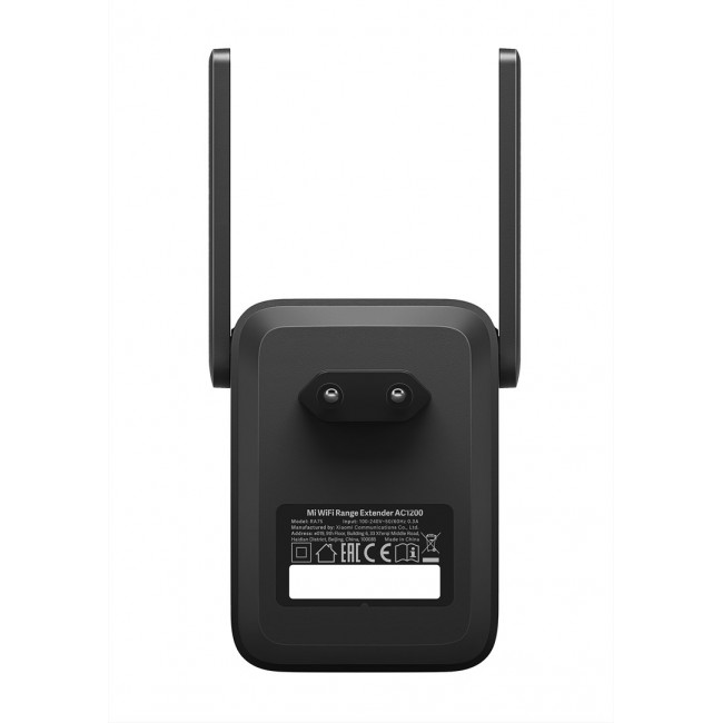 Xiaomi Mi WiFi Range Extender AC1200 Network repeater Black 10, 100 Mbit/s