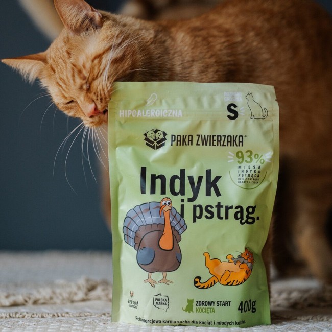 PAKA ZWIERZAKA Kitten Turkey and trout - dry cat food - 400g