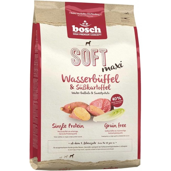 BOSCH Soft Maxi Water buffalo and sweet potatoes - dry dog food - 2,5kg BOSCH Soft Maxi Water buffalo and sweet potatoes - dry dog food - 2,5kg