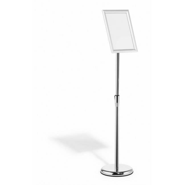 Durable 479823 sign holder/information stand A4 Aluminium, Plastic, Steel Silver