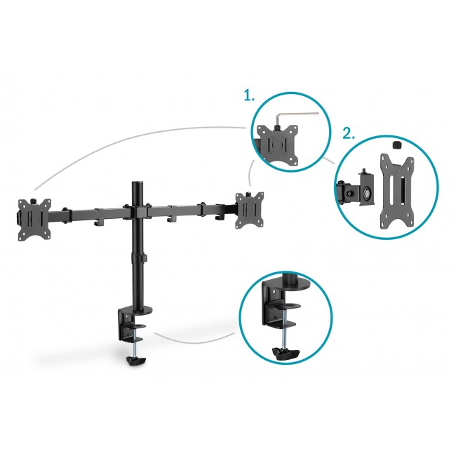 Digitus Dual monitor mount, 2x 32