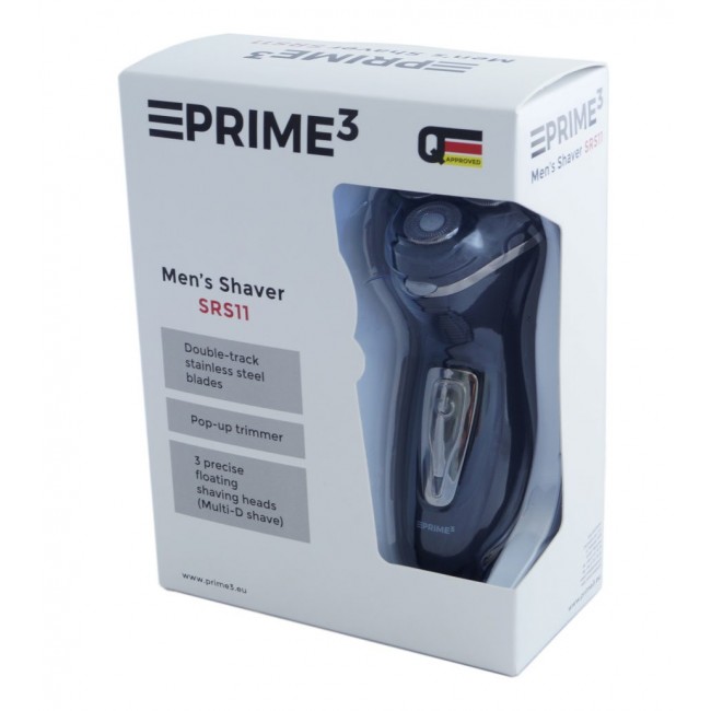 PRIME3 SRS11 men's shaver Rotation shaver Trimmer Black, Silver