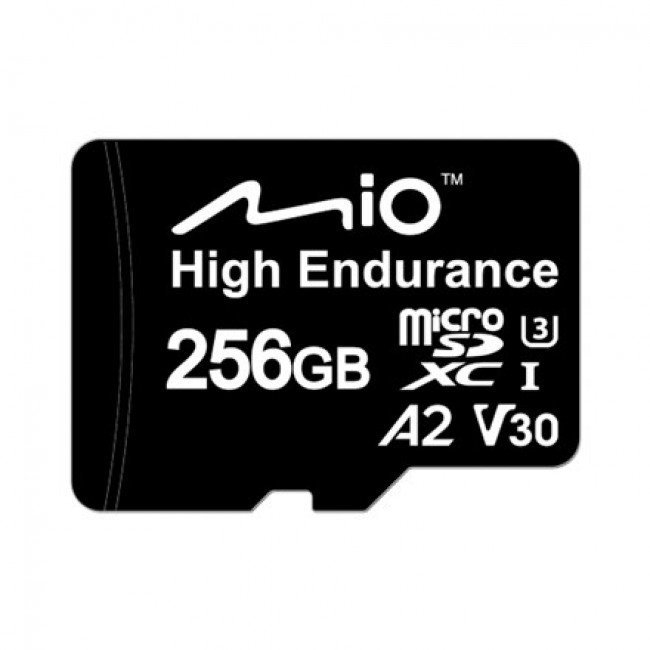 Mio High Endurance 256 GB MicroSD Card with UHS-I Flash Memory Mio High Endurance 256 GB MicroSD Card with UHS-I Flash Memory