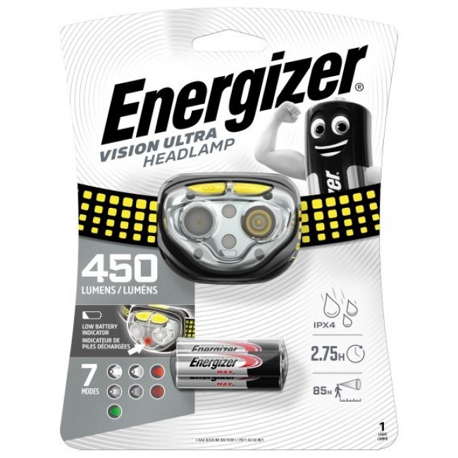 ENERGIZER Headlight Vision Ultra 3AA 450 LM, 3 colours of light ENERGIZER Headlight Vision Ultra 3AA 450 LM, 3 colours of light