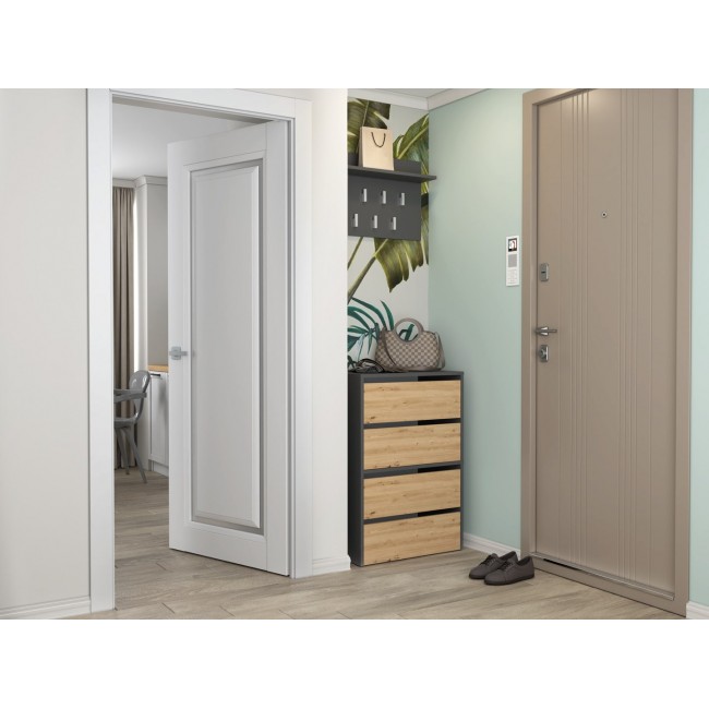 Topeshop MODO ANT/ART shoe organizer Closed Anthracite, Oak