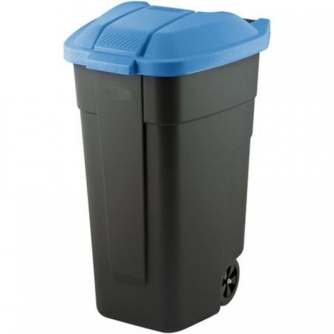 CURVER KOSZ NA ODPADY CZARNY 110L... /POKRYWA NIEBIESKA