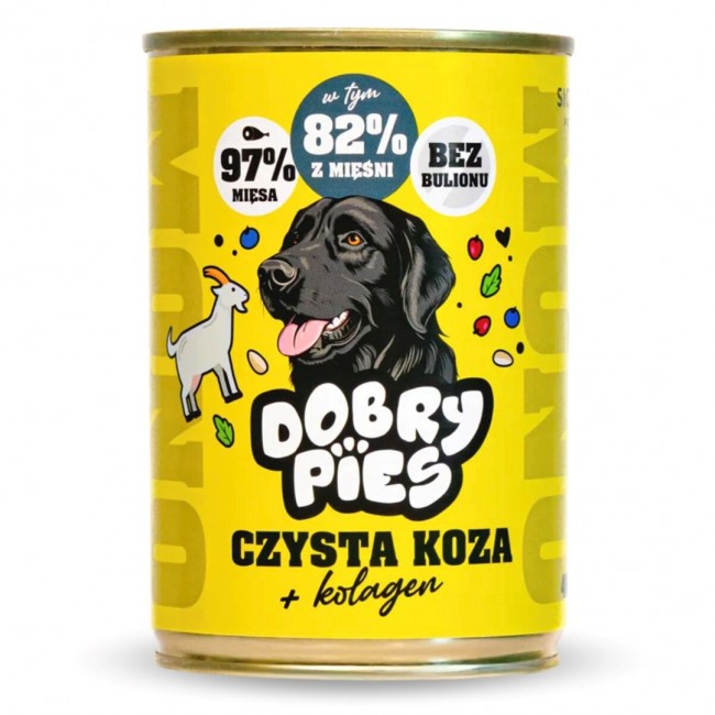 DOBRY PIES Mono Pure Goat + Collagen wet dog food 400g
