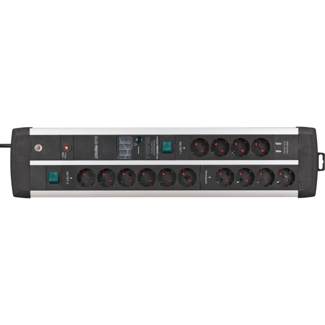 Brennenstuhl 1392000232 power extension 3 m 14 AC outlet(s) Indoor Black, Silver Brennenstuhl 1392000232 power extension 3 m 14 AC outlet(s) Indoor Black, Silver