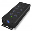 ICY BOX IB-HUB1703-QC3 USB 3.2 Gen 1 (3.1 Gen 1) Type-B 5000 Mbit/s Black ICY BOX IB-HUB1703-QC3 USB 3.2 Gen 1 (3.1 Gen 1) Type-B 5000 Mbit/s Black