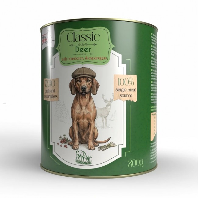 SYTA MICHA Classic Mono Deer with cranberries - wet dog food - 800g SYTA MICHA Classic Mono Deer with cranberries - wet dog food - 800g