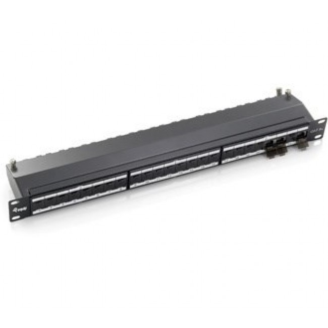Equip 24-Port Cat.6A Shielded Patch Panel, Light Grey