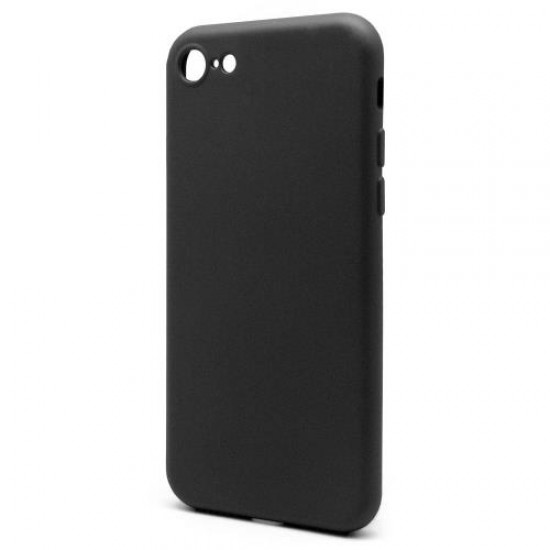 Θήκη Liquid Silicon inos Apple iPhone 8/ iPhone SE (2020) L-Cover Μαύρο
