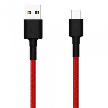 Καλώδιο Σύνδεσης USB 2.0 Xiaomi Mi Braided USB Α σε USB C SJX10ZM Κόκκινο 1m