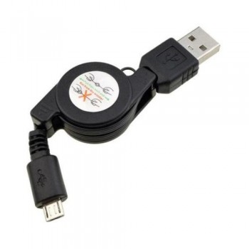 Καλώδιο Σύνδεσης USB 2.0 Retract USB A σε Micro USB Μαύρο (Ασυσκεύαστο)