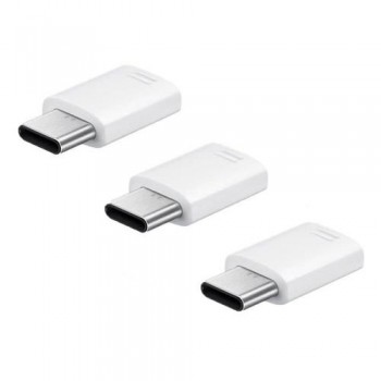 Αντάπτορας Samsung EE-GN930KWEG Micro USB (Female) σε USB C (Male) Λευκό (3 τεμ)