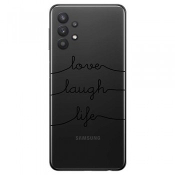 Θήκη TPU inos Samsung A326B Galaxy A32 5G Art Theme Love-Laugh-Life