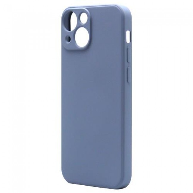 Θήκη Liquid Silicon inos Apple iPhone 13 mini L-Cover Γκρι-Μπλε